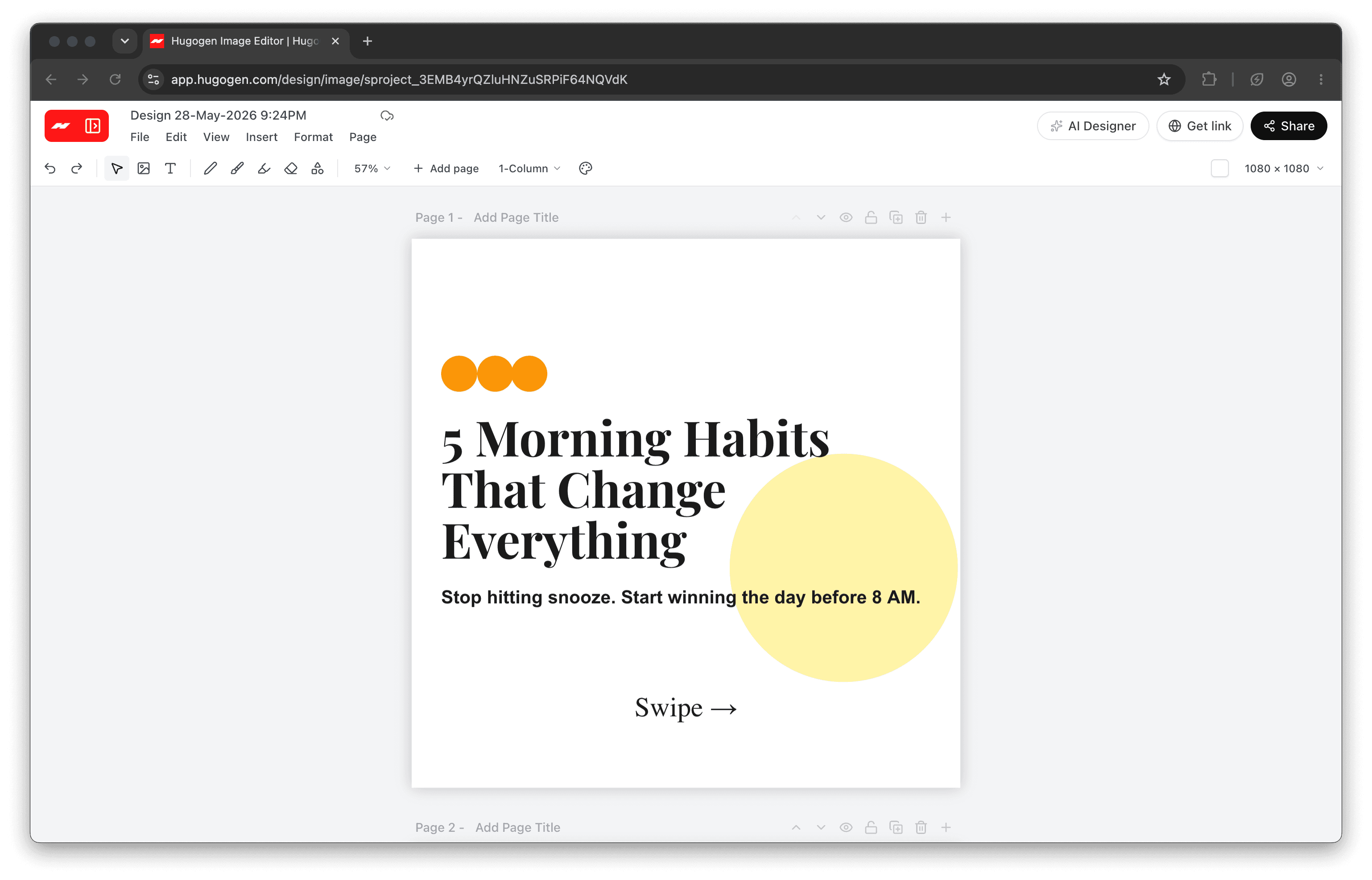 Hugogen AI Designer